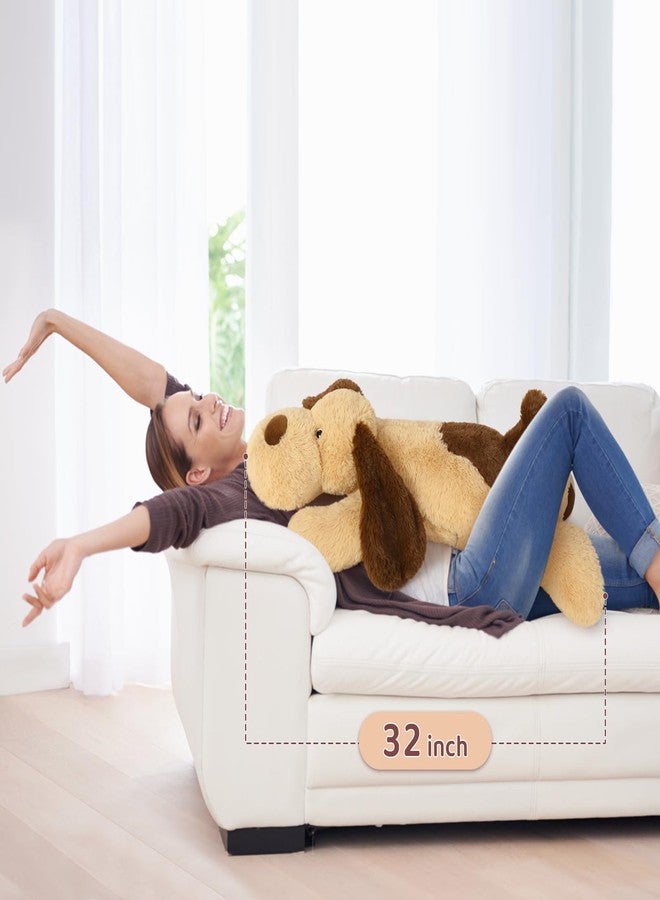 MorisMos 32 Inch 5Lbs Weighted Dog Stuffed Animals, Giant Large Weighted Stuffed Dog Plush Puppy Pillow for Adults Kids, Teens, Girls, Boys - Image 3